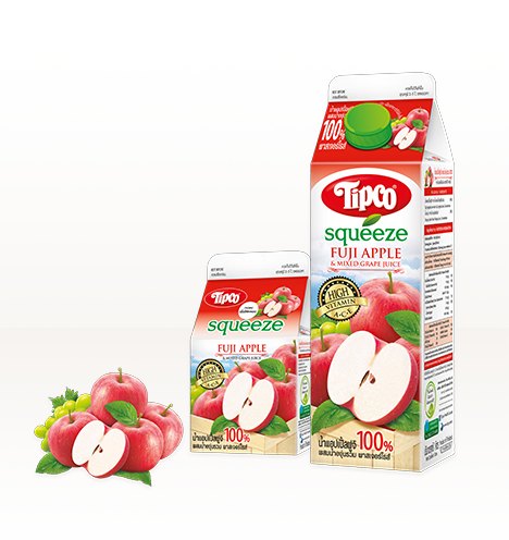 Tipco Squeeze 100% Pasteurized Fuji Apple & Grape Juice