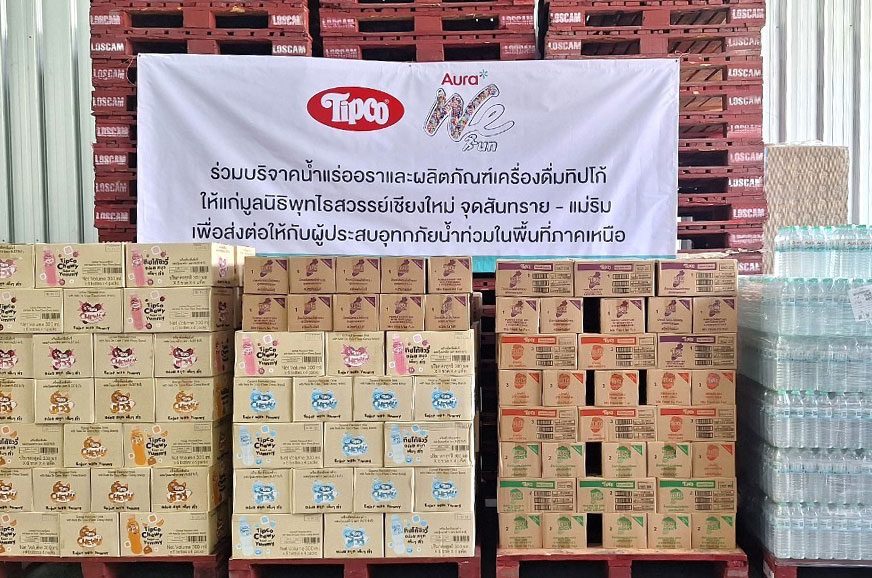 บริษัท ทิปโก้ฟูดส์ จํากัด (มหาชน) ร่วมบริจาคน้ำแร่ออราและผลิตภัณฑ์เครื่องดื่มทิปโก้ ให้กับมูลนิธิพุทไธสวรรย์